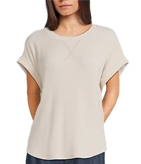 Blu Pepper Knit Short Sleeve Top