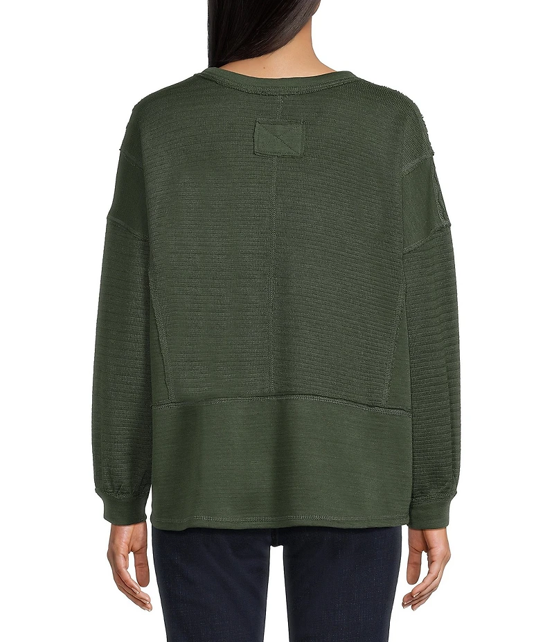 Blu Pepper Knit V-Neck Top