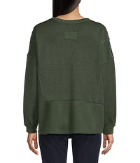 Blu Pepper Knit V-Neck Top