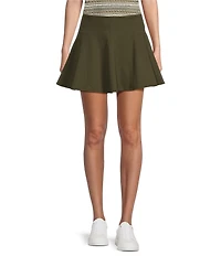 Blu Pepper Mid Rise Godet Mini Skirt