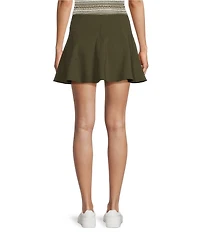 Blu Pepper Mid Rise Godet Mini Skirt