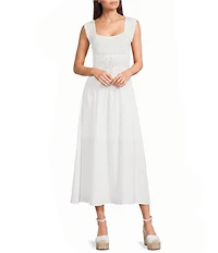 Blu Pepper Mixed Media Midi Dress