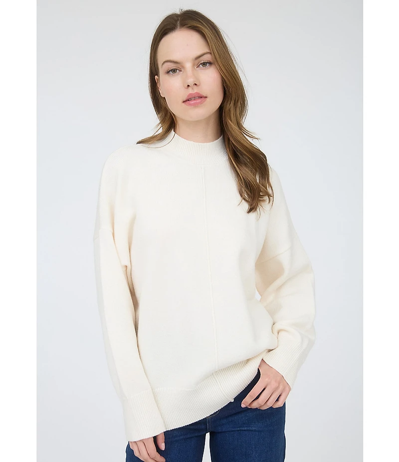 Blu Pepper Mock Neck Long Sleeve Sweater