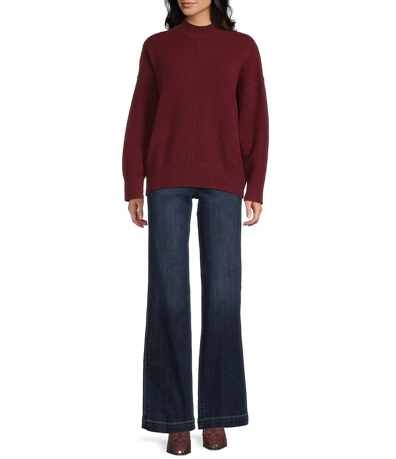 Blu Pepper Mock Neck Long Sleeve Sweater