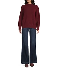 Blu Pepper Mock Neck Long Sleeve Sweater