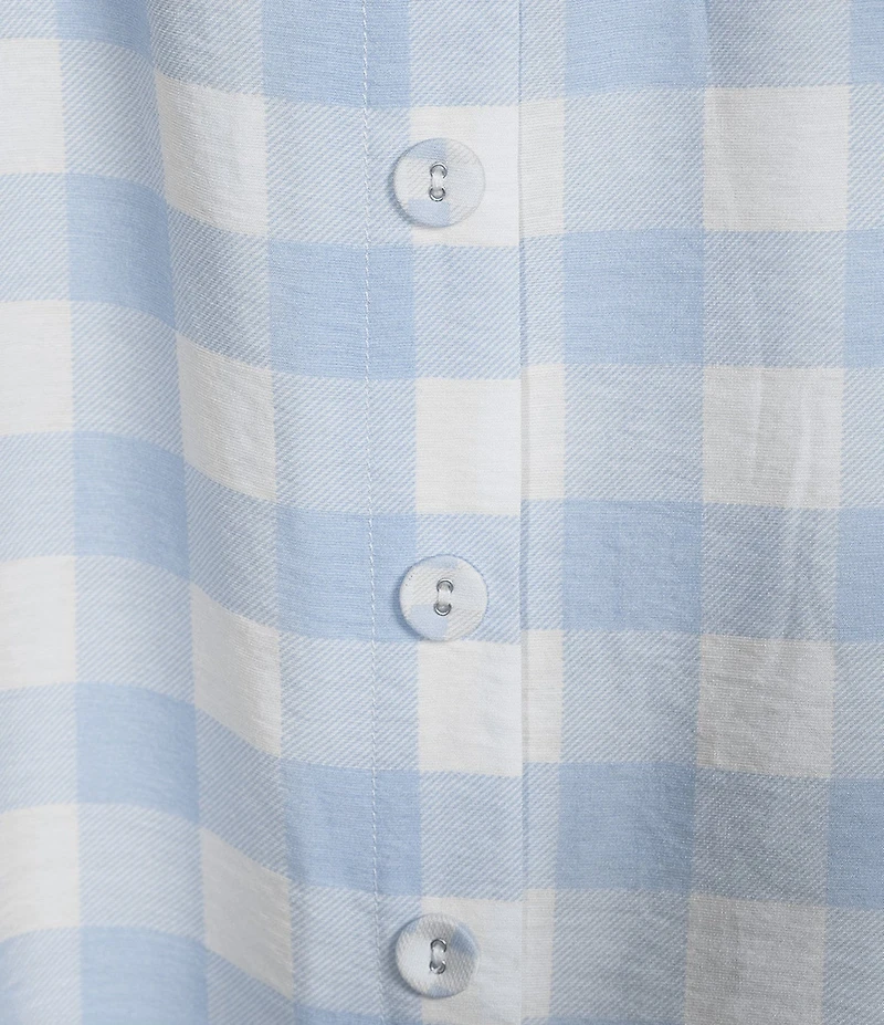 Blu Pepper Plaid Corseted Midi Dress