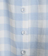 Blu Pepper Plaid Corseted Midi Dress