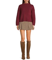 Blu Pepper Plaid Pleated Mini Skirt