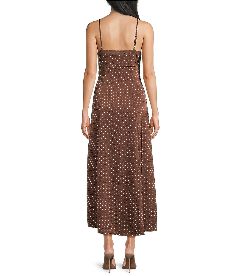 Blu Pepper Polka Dot Lace Maxi Dress