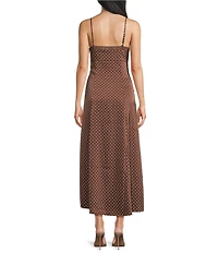 Blu Pepper Polka Dot Lace Maxi Dress