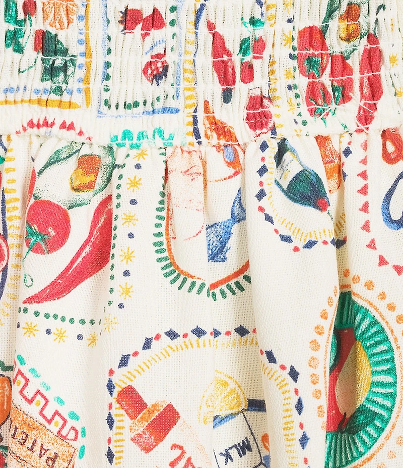 Blu Pepper Printed Round Neck Sleeveless Dress