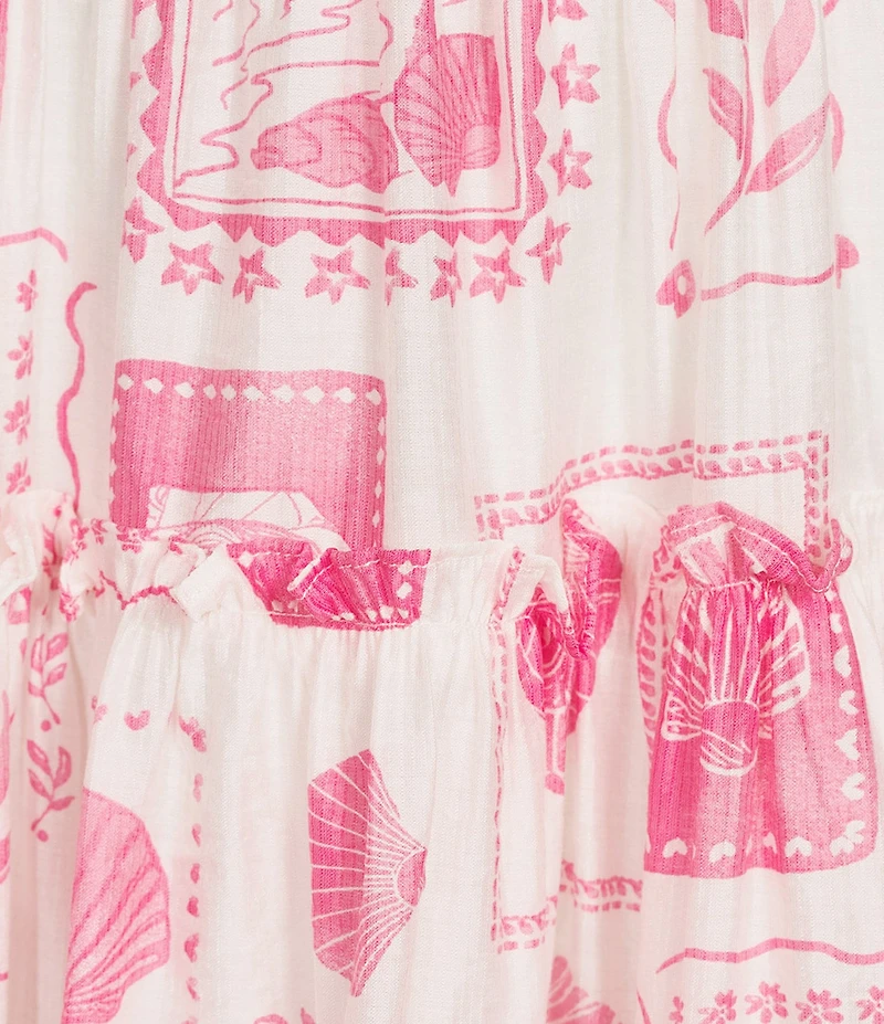 Blu Pepper Printed Tie Shoulder Bow Back Mini Dress