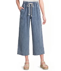 Blu Pepper Relaxed Wide Leg Denim Pant