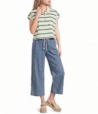 Blu Pepper Relaxed Wide Leg Denim Pant