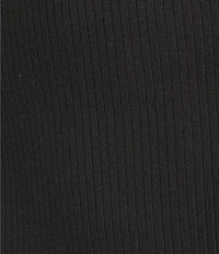 Blu Pepper Rib Knit Mock Neck Long Sleeve Bodysuit