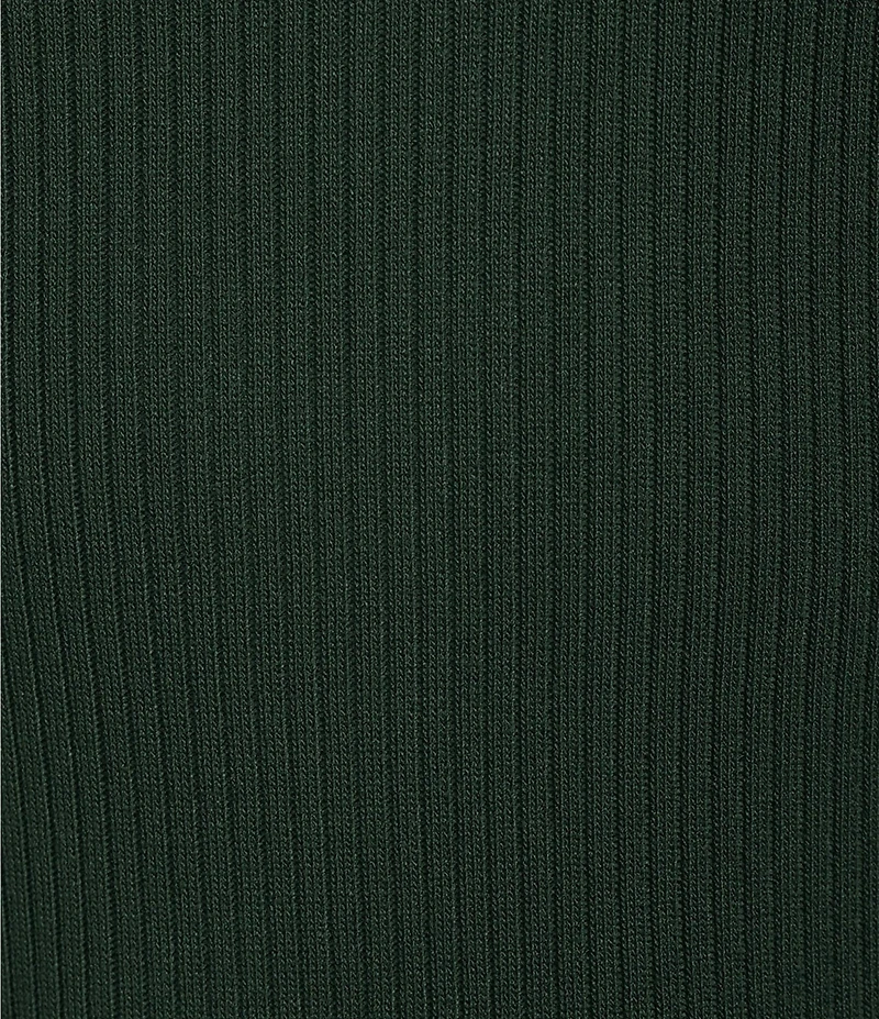 Blu Pepper Rib Knit Mock Neck Long Sleeve Bodysuit