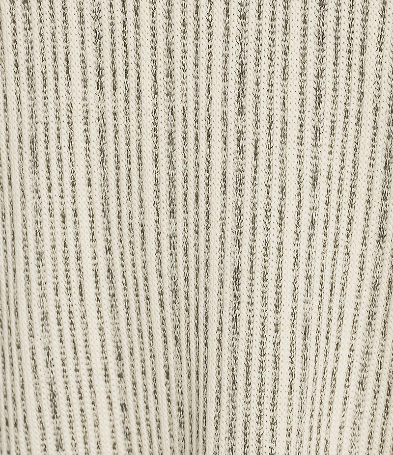 Blu Pepper Rib Knit Round Neck Long Sleeve Top