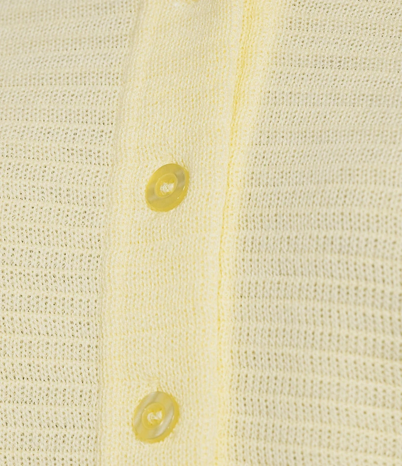 Blu Pepper Short Sleeve Button Front Top Tee