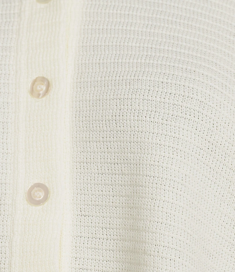 Blu Pepper Short Sleeve Button Front Top Tee