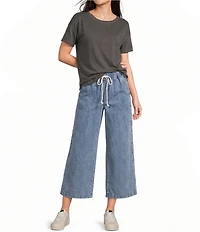 Blu Pepper Short Sleeve Exposed Seam Knit Top
