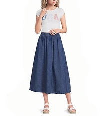 Blu Pepper Short Sleeve Graphic Bow Cropped Baby Tee