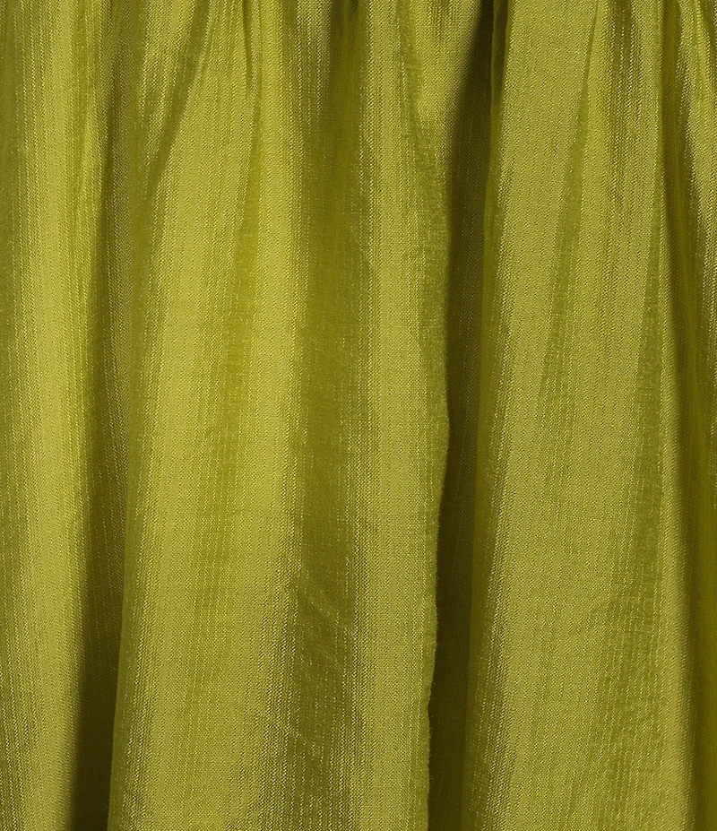 Blu Pepper Square Neck Short Puff Sleeve A-Line Dress