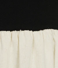 Blu Pepper Strapless Mix Media Midi Dress