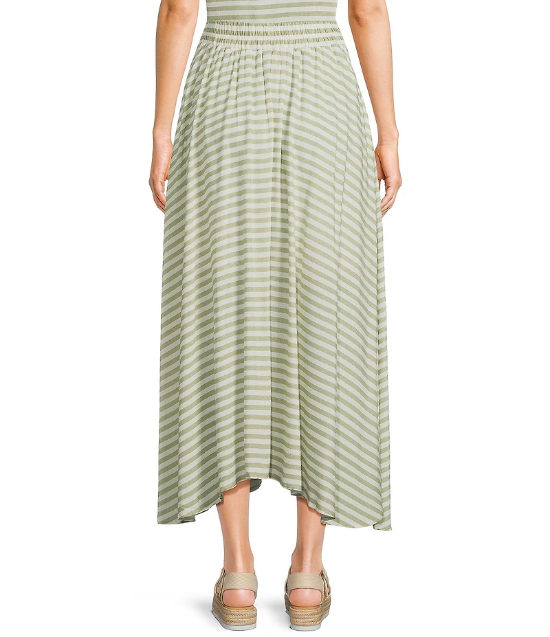 Blu Pepper Striped Coordinating Long Skirt