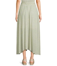 Blu Pepper Striped Coordinating Long Skirt