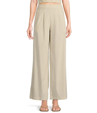 Blu Pepper Striped High Rise Pull-On Coordinating Pants