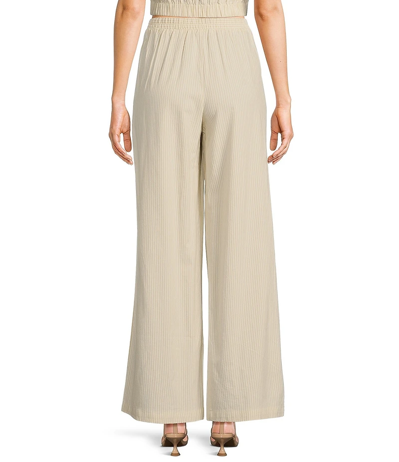 Blu Pepper Striped High Rise Pull-On Coordinating Pants