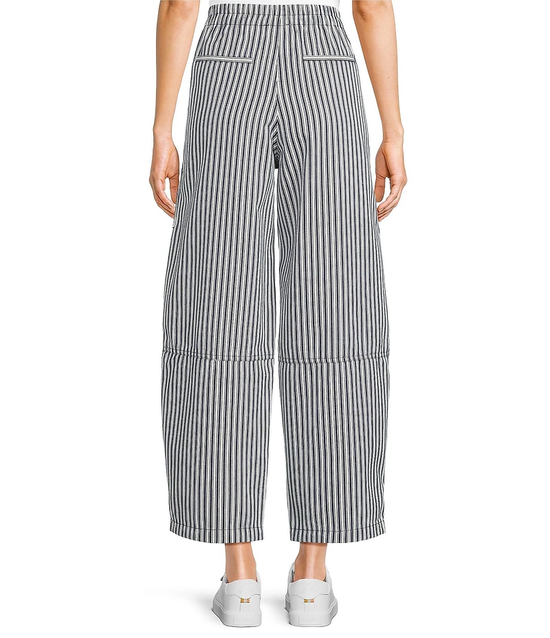Blu Pepper Striped Pocket Wide Leg Pants