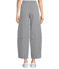Blu Pepper Striped Pocket Wide Leg Pants
