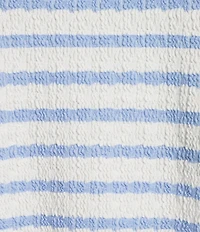 Blu Pepper Striped Short Sleeve Knit Top