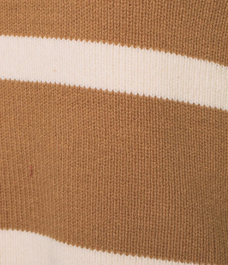 Blu Pepper Striped Short Sleeve Side Bow Detail Sweater