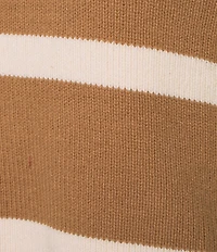 Blu Pepper Striped Short Sleeve Side Bow Detail Sweater