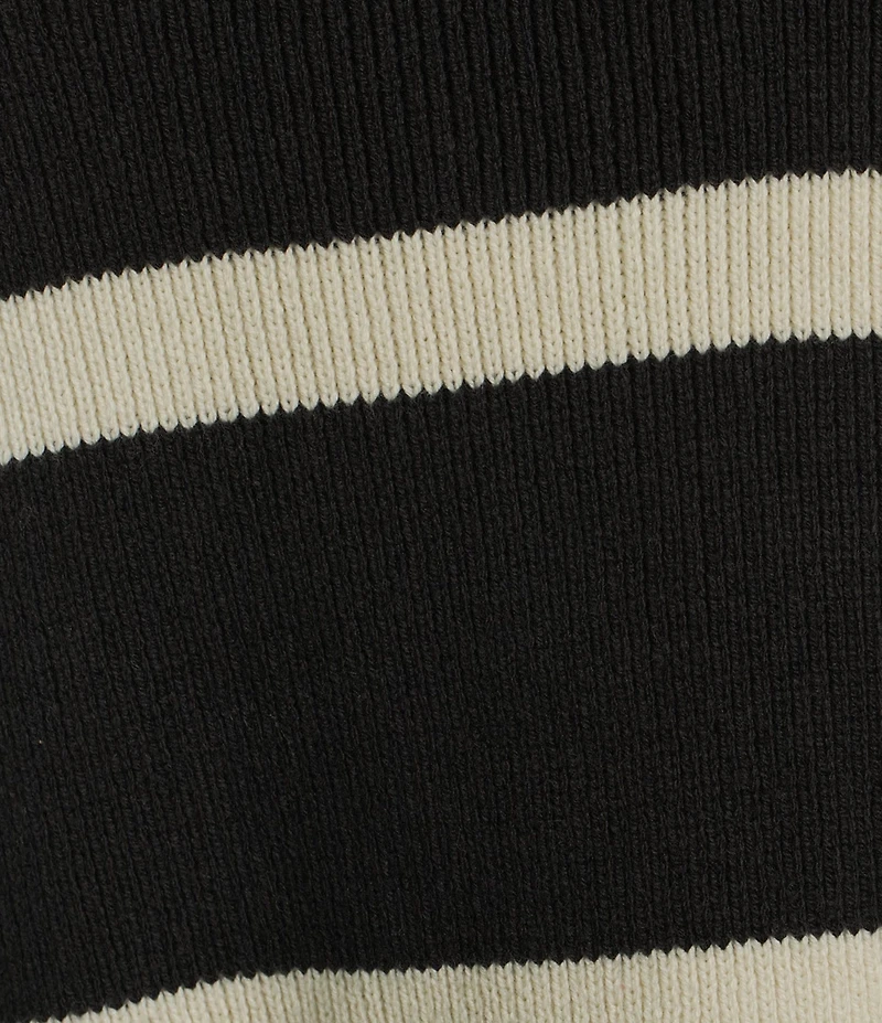 Blu Pepper Striped Short Sleeve Side Bow Detail Sweater