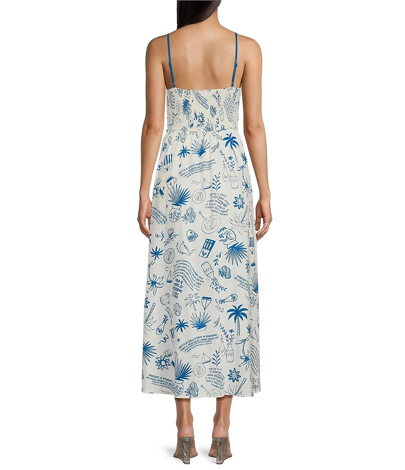 Blu Pepper Tropical Printed Maxi Dress