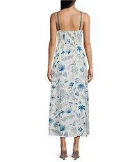 Blu Pepper Tropical Printed Maxi Dress