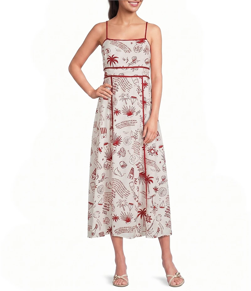 Blu Pepper Tropical Printed Maxi Dress