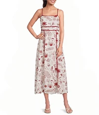 Blu Pepper Tropical Printed Maxi Dress