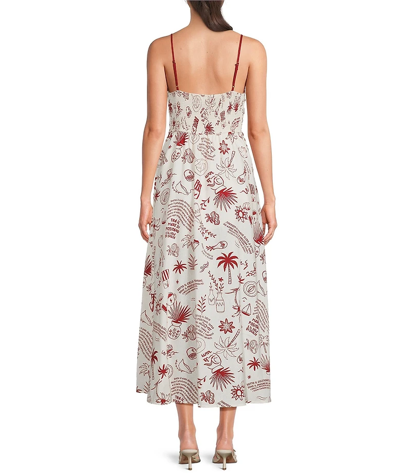 Blu Pepper Tropical Printed Maxi Dress