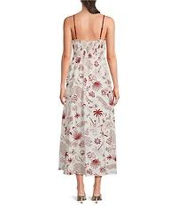 Blu Pepper Tropical Printed Maxi Dress