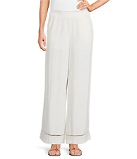Blu Pepper Woven Wide Leg Ladder Lace Pants