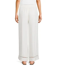 Blu Pepper Woven Wide Leg Ladder Lace Pants