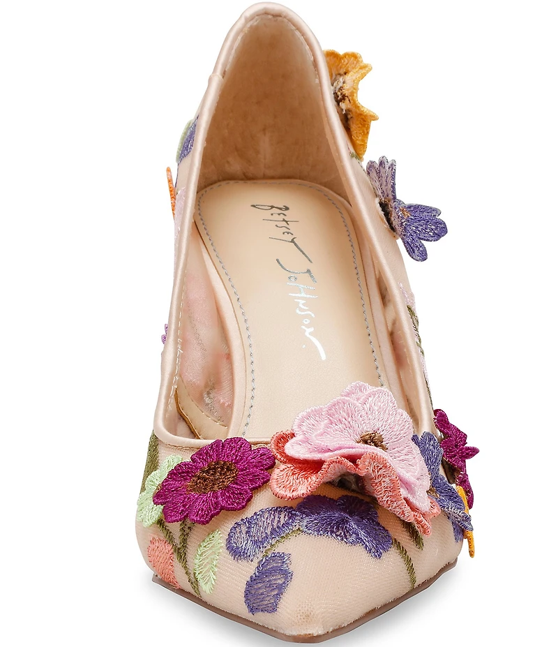 Blue by Betsey Johnson Aimey Floral Ornament Stiletto Pumps