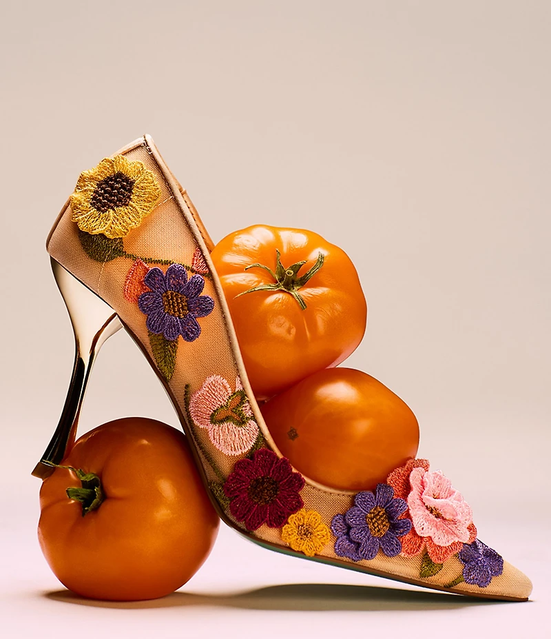 Blue by Betsey Johnson Aimey Floral Ornament Stiletto Pumps