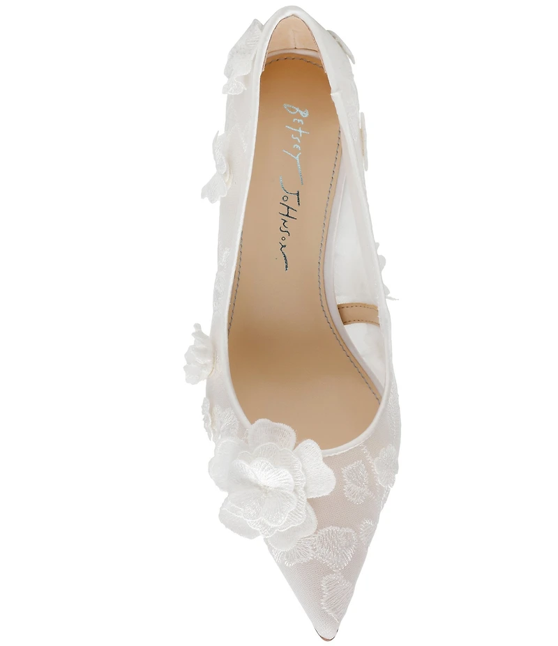 Blue by Betsey Johnson Aimey Floral Ornament Stiletto Pumps