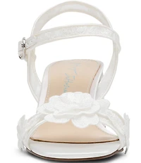 Blue by Betsey Johnson Blare Floral Ornamented Block Heel Dress Sandals