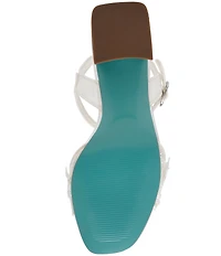 Blue by Betsey Johnson Blare Floral Ornamented Block Heel Dress Sandals